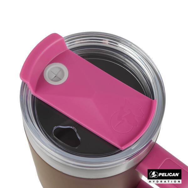 Pelican™ Porter Shimmer Double Wall Stainless Steel Travel Mug w/ Straw, 40oz.