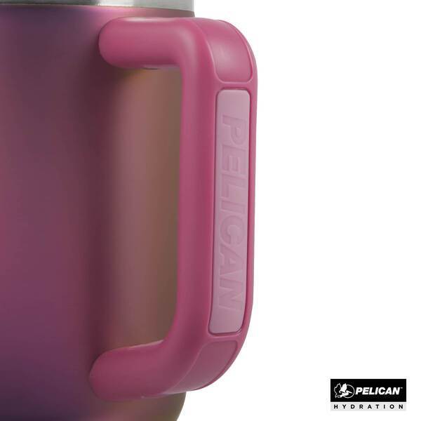 Pelican™ Porter Shimmer Double Wall Stainless Steel Travel Mug w/ Straw, 40oz.