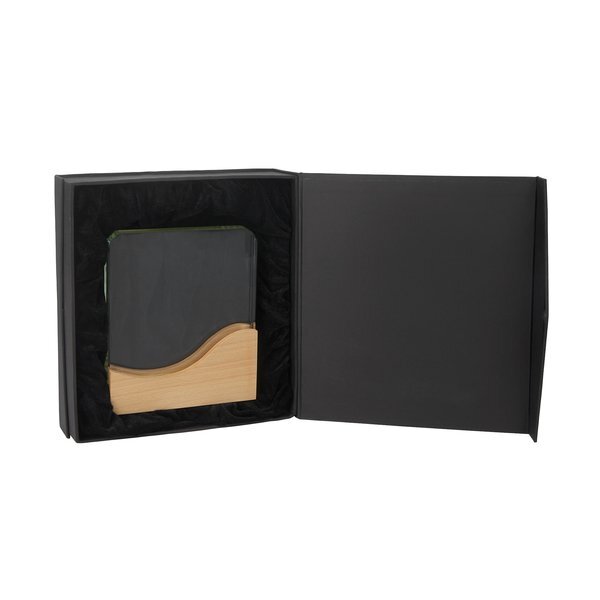 Ola Crystal Award w/ Wood Base