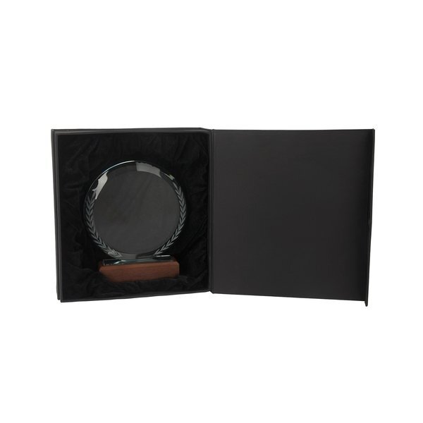 Redondo Crystal Award w/ Wood Base