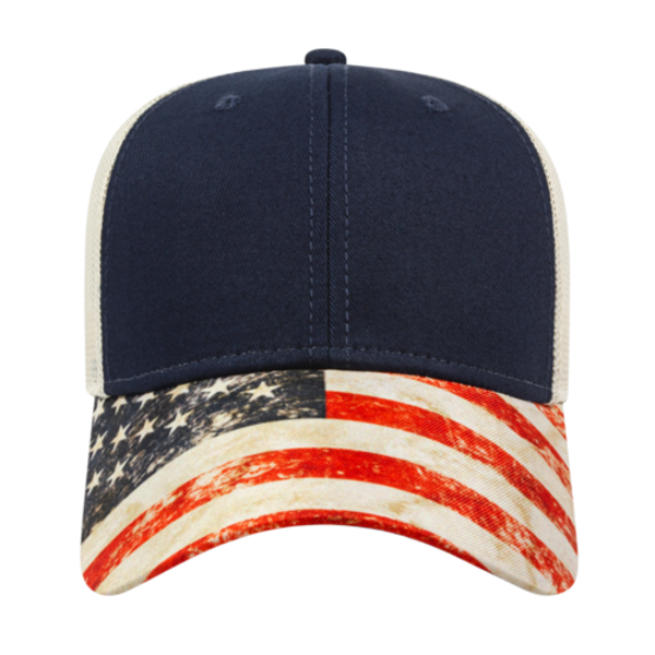 Flag Design Constructed Cap with Sublimated Patch