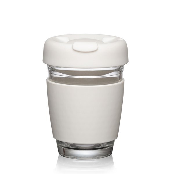 Retiro Borosilicate Glass Tumbler with Silicone Lid, 8oz.