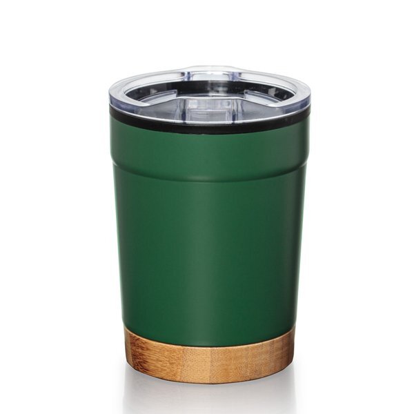 Eduardo Double Wall Stainless Steel Tumbler with Bamboo Base, 12oz.