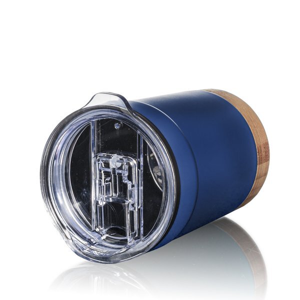 Eduardo Double Wall Stainless Steel Tumbler with Bamboo Base, 12oz.