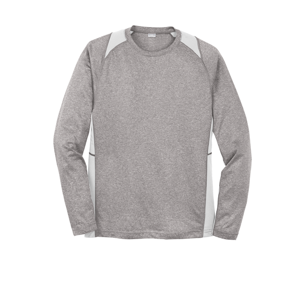Sport-Tek® Heather Colorblock Contender™ Long Sleeve Performance Tee