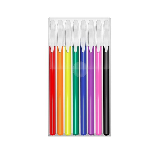 Extra Fine Point Gel Pen 0.5mm in Clear Plastic Box