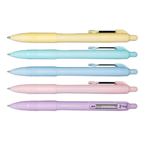 Zebra Z-Grip Pastel Ball Point Pen with Rubber Grip