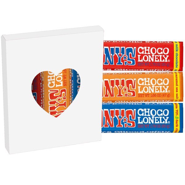 Tony's Chocolonely® Bars in Heart Window Box