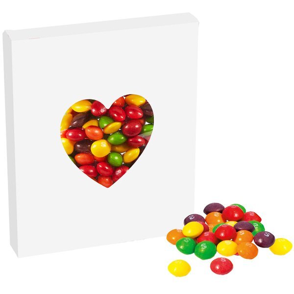 Skittles in Heart Window Box