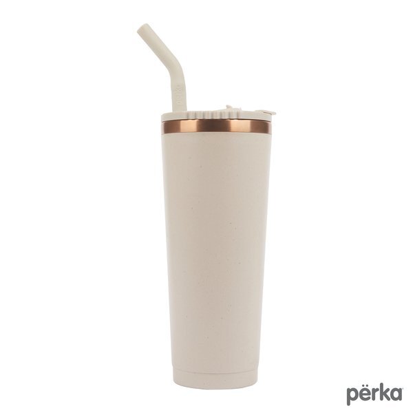 Perka® Barbarossa Recycled Steel & Coffee Grounds Tumbler, 24oz.