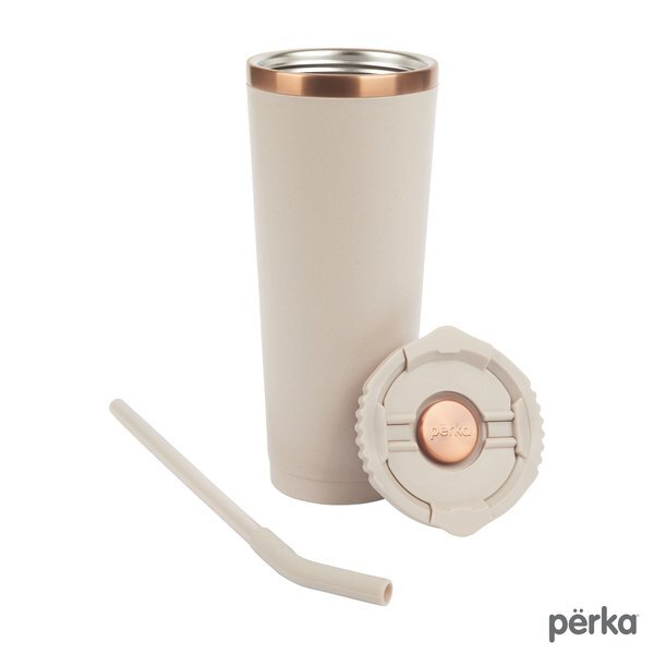 Perka® Barbarossa Recycled Steel & Coffee Grounds Tumbler, 24oz.