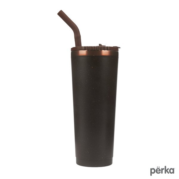 Perka® Barbarossa Recycled Steel & Coffee Grounds Tumbler, 24oz.