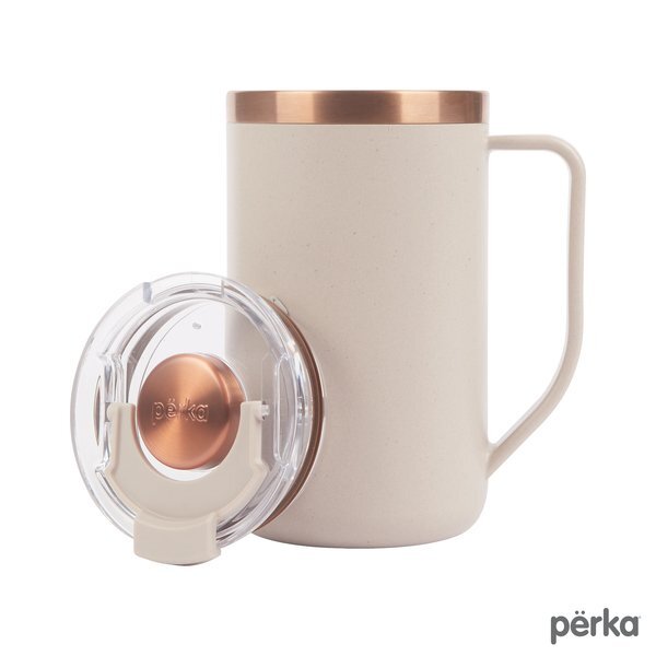 Perka® Guji Recycled Steel & Coffee Grounds Mug, 15oz.