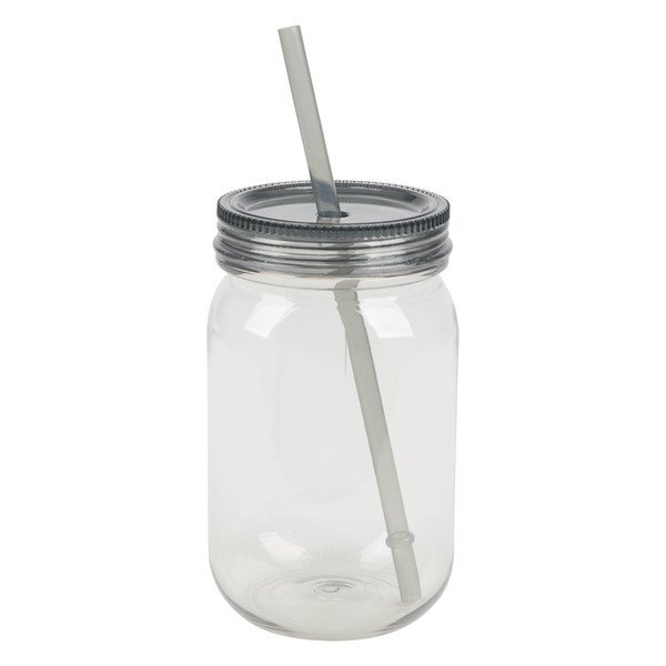 Bootlegger rPET Mason Jar Tumbler w/ Straw, 27oz.