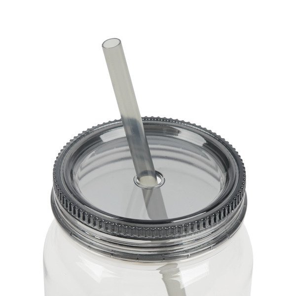 Bootlegger rPET Mason Jar Tumbler w/ Straw, 27oz.