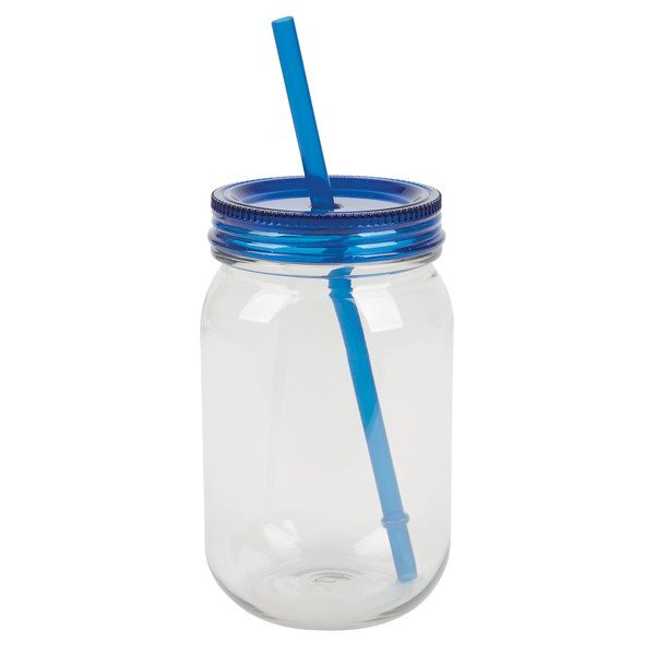 Bootlegger rPET Mason Jar Tumbler w/ Straw, 27oz.