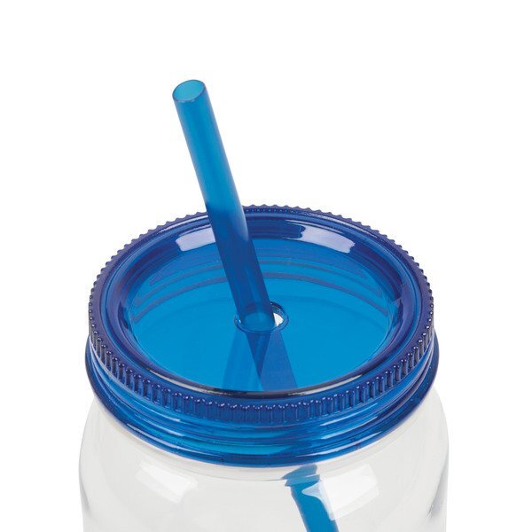 Bootlegger rPET Mason Jar Tumbler w/ Straw, 27oz.