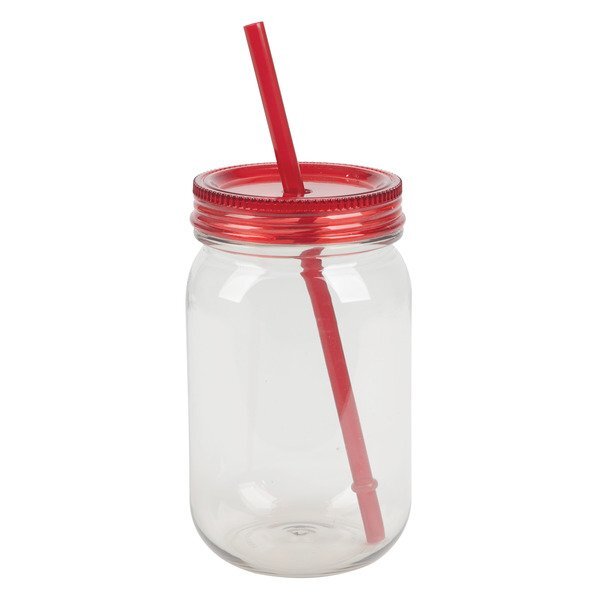 Bootlegger rPET Mason Jar Tumbler w/ Straw, 27oz.