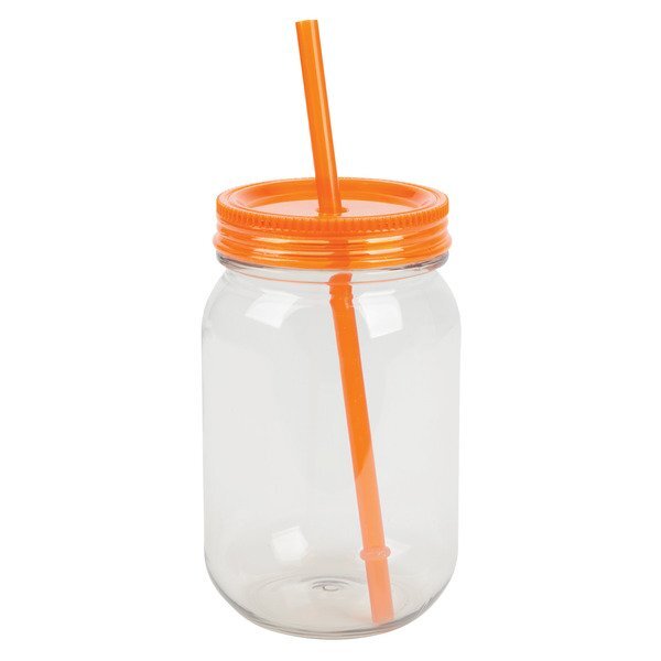 Bootlegger rPET Mason Jar Tumbler w/ Straw, 27oz.