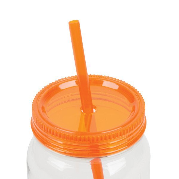 Bootlegger rPET Mason Jar Tumbler w/ Straw, 27oz.