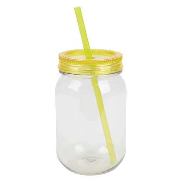 Bootlegger rPET Mason Jar Tumbler w/ Straw, 27oz.