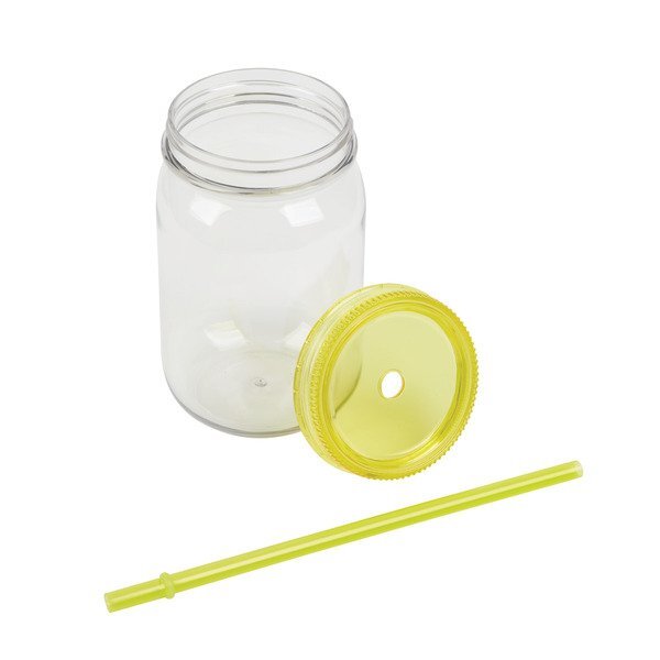 Bootlegger rPET Mason Jar Tumbler w/ Straw, 27oz.