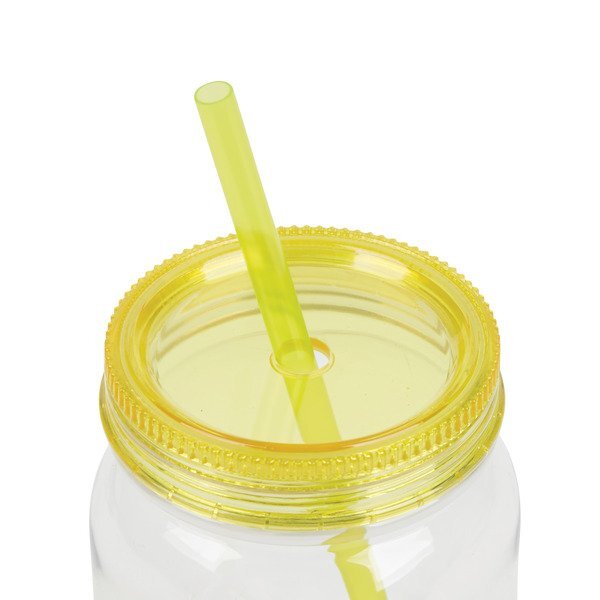 Bootlegger rPET Mason Jar Tumbler w/ Straw, 27oz.
