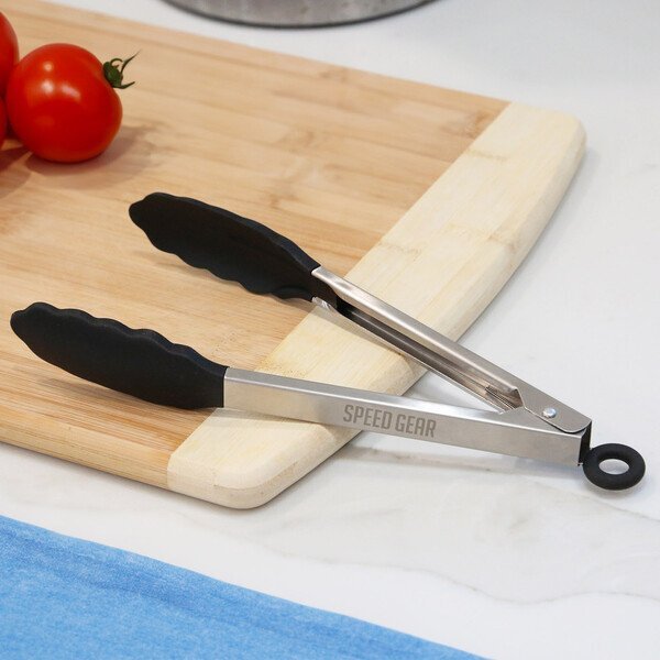 Blaze Stainless & Silicone Tongs, 9"
