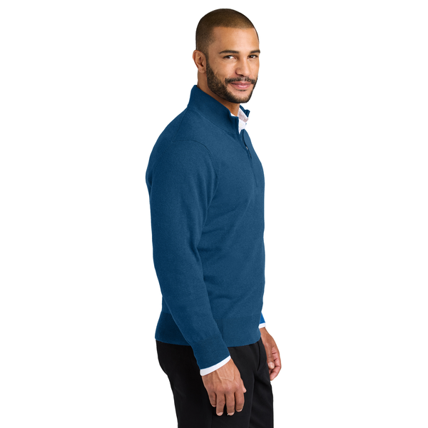 Port Authority® Easy Care Tri-Blend 1/4-Zip Men's Sweater
