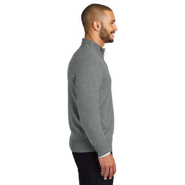 Port Authority® Easy Care Tri-Blend 1/4-Zip Men's Sweater