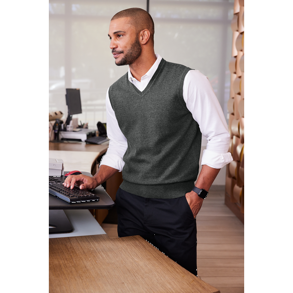 Port Authority® Easy Care Tri-Blend Men's Sweater Vest