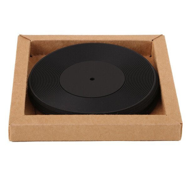 Four Piece Record Coaster Set In Box