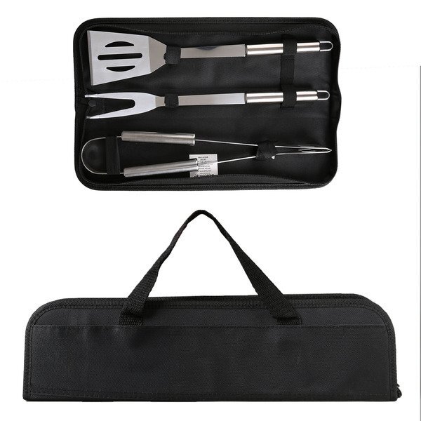 Grill Easy 3 Piece Stainless BBQ Utensil Set With RPET Case