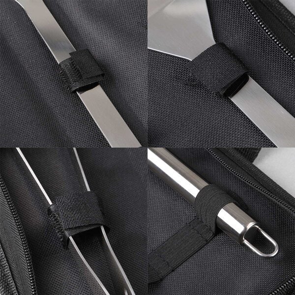 Grill Easy 3 Piece Stainless BBQ Utensil Set With RPET Case