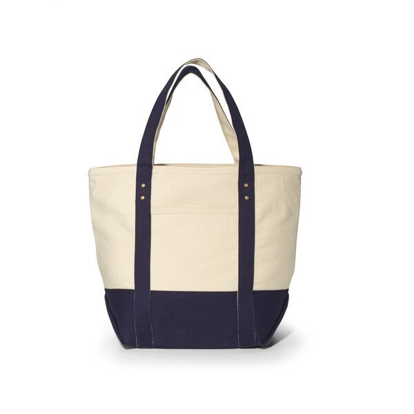 Seaside Zippered Cotton Tote, 16oz.