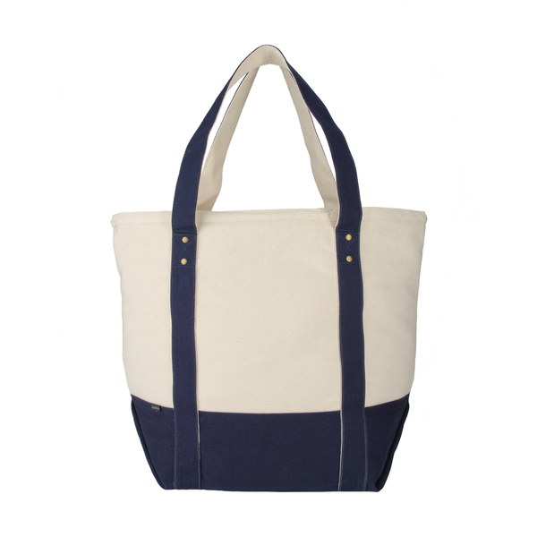 Seaside Zippered Cotton Tote, 16oz.