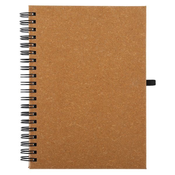 Bonded Leather Spiral Sticky Pad Notebook w/ FSC® Recycled Paper