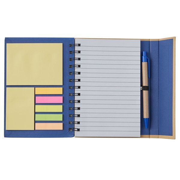 Eco Magnetic Notebook w/ Sticky Notes & Pen, 5" x 7"