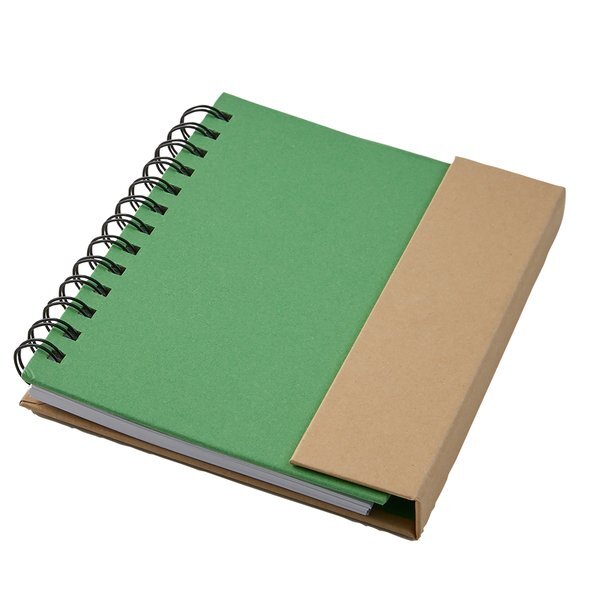 Eco Magnetic Notebook w/ Sticky Notes & Pen, 5" x 7"