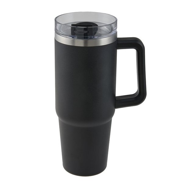 Vancouver Double Wall Vacuum Insulated Stainless Steel Mug w/ Straw, 30oz.