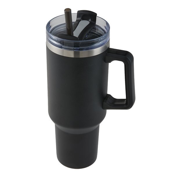 Alaskan Double Wall Vacuum Insulated Stainless Steel Mug w/ Straw, 40oz.