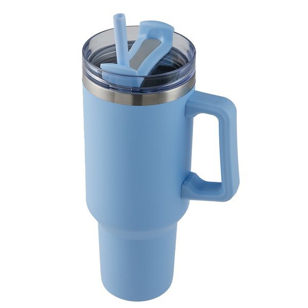 Alaskan Double Wall Vacuum Insulated Stainless Steel Mug w/ Straw, 40oz.