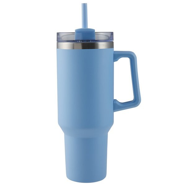 Alaskan Double Wall Vacuum Insulated Stainless Steel Mug w/ Straw, 40oz.