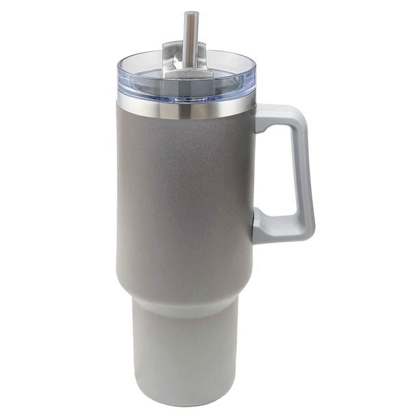 Alaskan Double Wall Vacuum Insulated Stainless Steel Mug w/ Straw, 40oz.