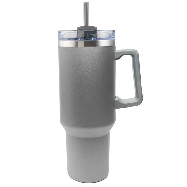 Alaskan Double Wall Vacuum Insulated Stainless Steel Mug w/ Straw, 40oz.