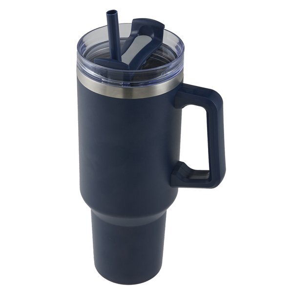 Alaskan Double Wall Vacuum Insulated Stainless Steel Mug w/ Straw, 40oz.