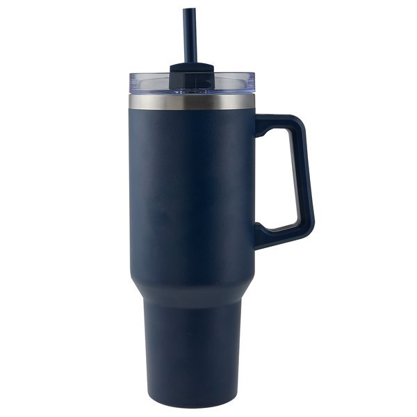 Alaskan Double Wall Vacuum Insulated Stainless Steel Mug w/ Straw, 40oz.