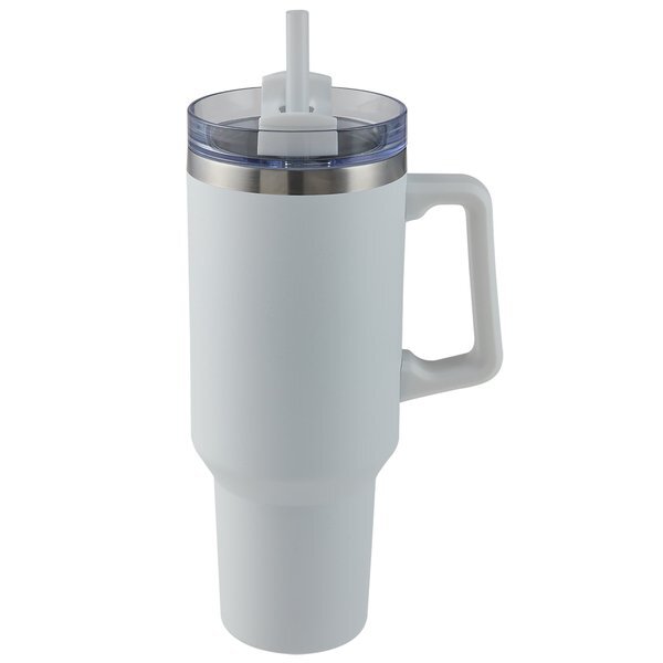 Alaskan Double Wall Vacuum Insulated Stainless Steel Mug w/ Straw, 40oz.