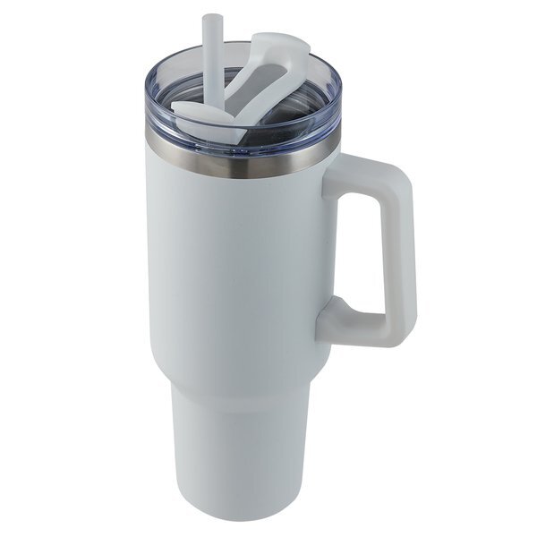 Alaskan Double Wall Vacuum Insulated Stainless Steel Mug w/ Straw, 40oz.