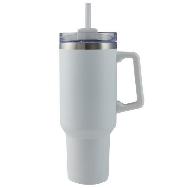 Alaskan Double Wall Vacuum Insulated Stainless Steel Mug w/ Straw, 40oz.